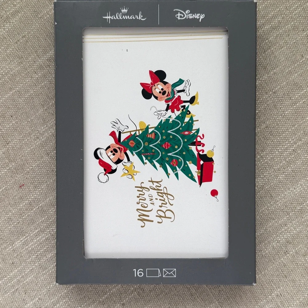 Hallmark Disney Mickey Minnie Mouse Christmas Cards Box Set - NEW